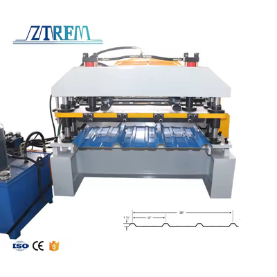 Alta velocità alta qualità R pannello profilo rotolo lamiera di metallo Roof Roll Forming Machine