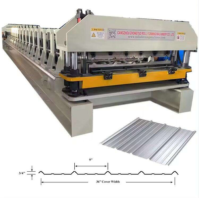 Alta velocità alta qualità R pannello profilo rotolo lamiera di metallo Roof Roll Forming Machine