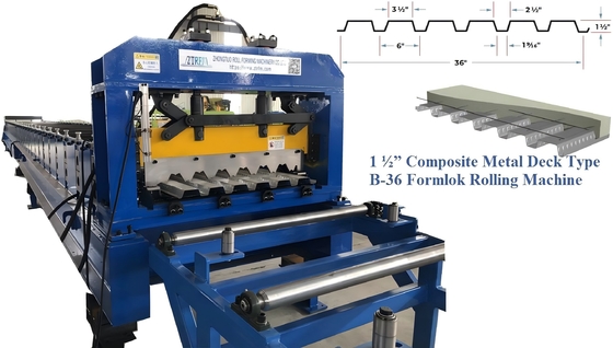 1.5′′ Tipo B Roof Deck Roof Deck Floor Decking Roll Forming Machine