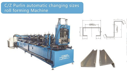 Durabile avanzata C e Z Purlin Machine Alta produzione