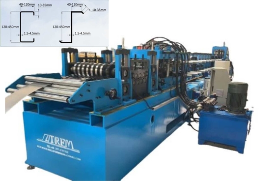 Prodotto automatico versatile Cz Purlin Machine Alta efficienza