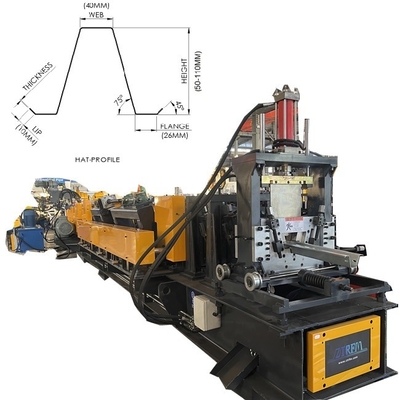 Hat Purline Roll Forming Machine fare Purlines profilo in lotto completamente automaticamente